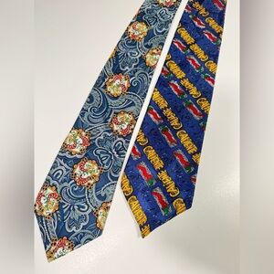 2 Tabasco Ties 100% silk